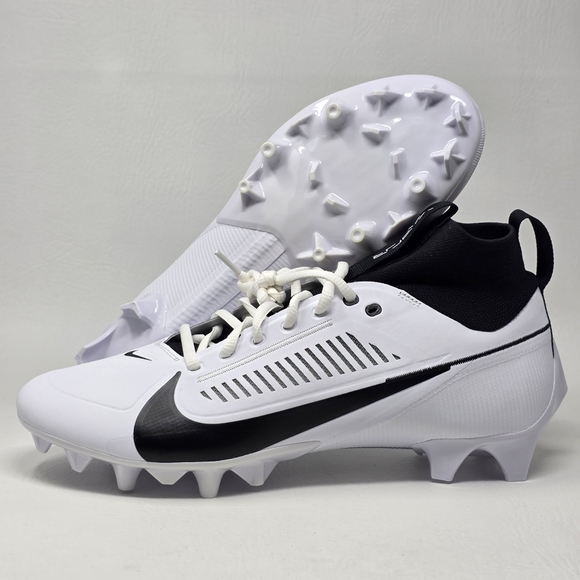 Nike Vapor Edge Pro 360 2 Carbon FF Cleat White Black FZ4267-100 Men Sz 10.5 New - Picture 1 of 9